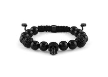 Laden Sie das Bild in den Galerie-Viewer, Philipp Plein Herren Armband Textil Edelstahl IP Black PLEIN ELITE  PJNEA12BU