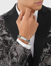 Laden Sie das Bild in den Galerie-Viewer, Philipp Plein Herren Armband Armkette Edelstahl silber GOTHIC TAG PJTEA03BL