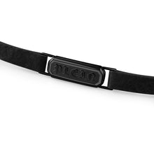 Laden Sie das Bild in den Galerie-Viewer, Philipp Plein Herren Armband Leder Edelstahl IP Black GOTHIC TAG PJTEA07BU