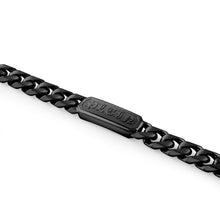Laden Sie das Bild in den Galerie-Viewer, Philipp Plein Herren Armband Armkette Edelstahl IP Black GOTHIC TAG PJTEA08BL