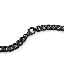 Laden Sie das Bild in den Galerie-Viewer, Philipp Plein Herren Kette Halskette Edelstahl IP Black GOTHIC TAG PJTEA10NU