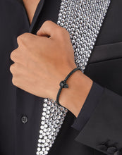Laden Sie das Bild in den Galerie-Viewer, Philipp Plein Herren Armband Leder Edelstahl IP Black LINKED PJYEA15BU