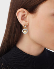 Laden Sie das Bild in den Galerie-Viewer, Philipp Plein Damen Ohrringe Edelstahl IP Gold PLEIN ROCKED HEART PJZEA03EU