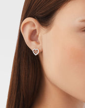 Laden Sie das Bild in den Galerie-Viewer, Philipp Plein Damen Ohrringe Edelstahl IP Rose Gold PLEIN ROCKED HEART PJZEA10EU