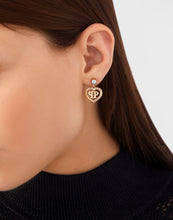 Laden Sie das Bild in den Galerie-Viewer, Philipp Plein Damen Ohrringe Edelstahl IP Rose Gold PLEIN ROCKED HEART PJZEA11EU