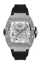 Laden Sie das Bild in den Galerie-Viewer, Philipp Plein Herren Uhr Automatik THE $KELETON FROSTED PWJFA0925 Silikon