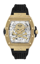 Laden Sie das Bild in den Galerie-Viewer, Philipp Plein Herren Uhr Automatik THE $KELETON FROSTED PWJFA1025 Silikon