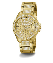 Laden Sie das Bild in den Galerie-Viewer, Guess Damen Uhr Armbanduhr LADY FRONTIER W1156L2-1 Edelstahl gold