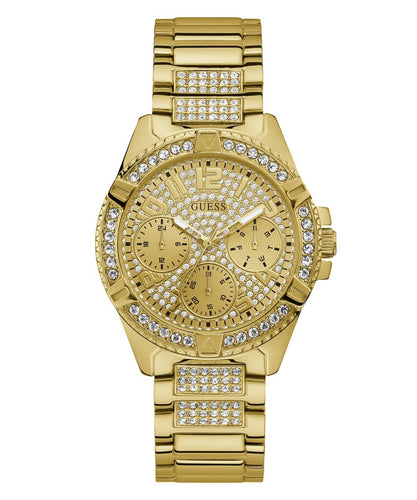 Guess Damen Uhr Armbanduhr LADY FRONTIER W1156L2-1 Edelstahl gold