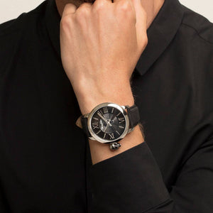 THOMAS SABO Herren Uhr Armbanduhr REBEL WITH KARMA WA0296-218-203-46 MM Leder