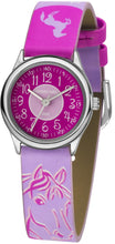 Laden Sie das Bild in den Galerie-Viewer, JACQUES FAREL Kinder-Armbanduhr Analog Quarz Mädchen Kunstleder HCC 312 Pferd