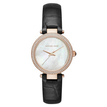 Laden Sie das Bild in den Galerie-Viewer, Michael Kors Damen Uhr Armbanduhr MINI PARKER Leder MK2591