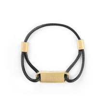 Laden Sie das Bild in den Galerie-Viewer, Philipp Plein Herren Armband Textil Edelstahl IP Gold PLEIN TAG PJ0AA06BU