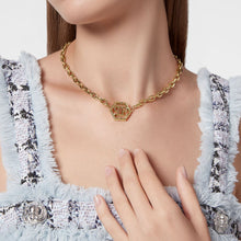 Laden Sie das Bild in den Galerie-Viewer, Philipp Plein Damen Kette Halskette Edelstahl IP Gold HEXAGON PJ2AA08NU