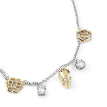 Laden Sie das Bild in den Galerie-Viewer, Philipp Plein Damen Kette Halskette Edelstahl Bicolor 3D SKULL PJ3AA12NU