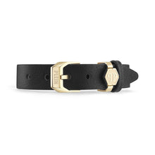 Laden Sie das Bild in den Galerie-Viewer, Philipp Plein Damen Armband Leder Edelstahl IP Gold 3D SKULL PJ3AA13BU