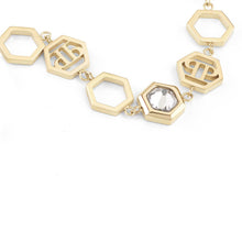 Laden Sie das Bild in den Galerie-Viewer, Philipp Plein Damen Kette Halskette Edelstahl IP Gold HEXAGON LUX PJ5AA01NU
