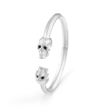Laden Sie das Bild in den Galerie-Viewer, Philipp Plein Herren Armband Armreif Edelstahl silber 3D SKULL PJ8AA05BS