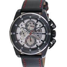 Laden Sie das Bild in den Galerie-Viewer, Police Herren Uhr Armbanduhr Leder Analog Splinter PL14688JSBS.04