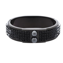 Laden Sie das Bild in den Galerie-Viewer, Misaki Damen Armband Armreif Edelstahl schwarz CAVIARS QCRBCAVIARS