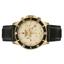 Laden Sie das Bild in den Galerie-Viewer, Swiss Alpine Military Herren Uhr Chronograph Analog Quarz 7022.9511SAM-1 Leder