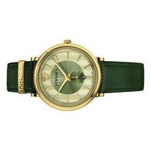 Laden Sie das Bild in den Galerie-Viewer, Versace Herren Uhr Armbanduhr V-Circle VBQ030017 Leder