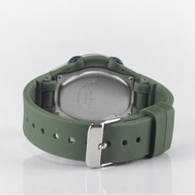 Laden Sie das Bild in den Galerie-Viewer, SINAR Jugenduhr Armbanduhr Digital Quarz Jungen Silikonband XF-68-3 Olivgrün