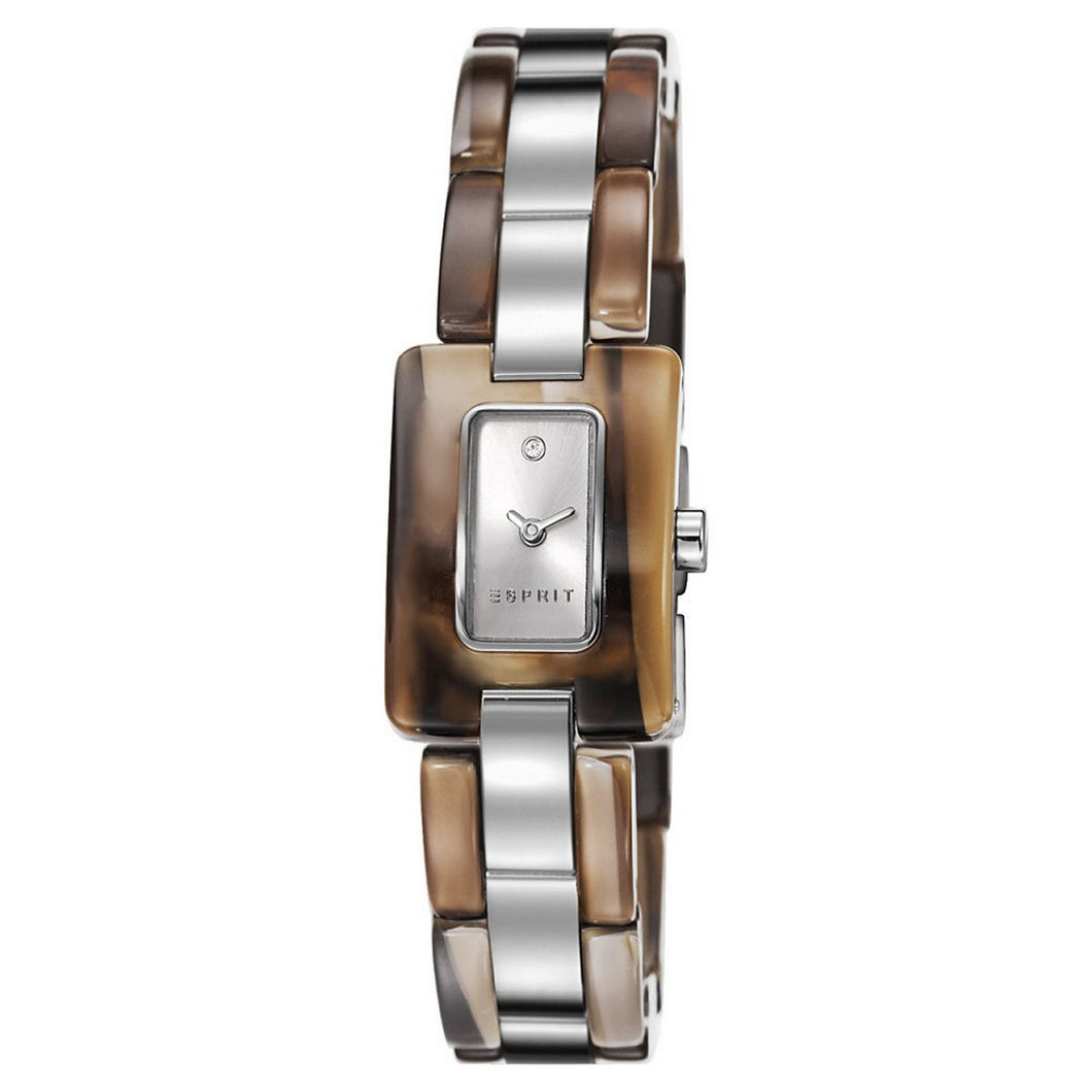 Esprit Damen Uhr Armbanduhr Desert Tortoise Edelstahl ES106492002