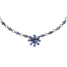 Laden Sie das Bild in den Galerie-Viewer, Konplott Halskette Collier Magic Fireball blau Saphir