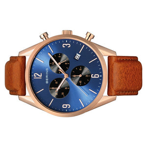 Bering Herren Uhr Armbanduhr Chronograph - 10542-467 Leder