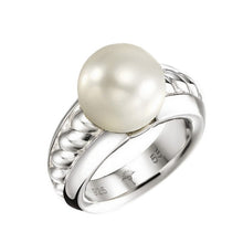 Laden Sie das Bild in den Galerie-Viewer, Joop Damen Ring Silber JPRG90493A550 Gr. 55 (17,5 mm Ø) Perle weiss