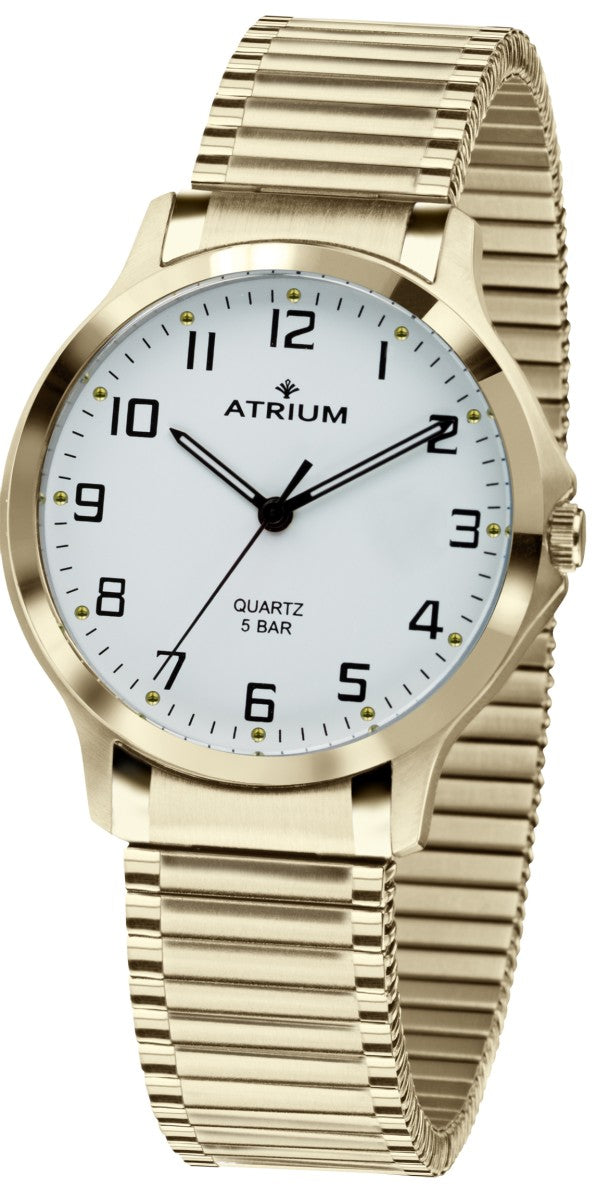 ATRIUM Damen Uhr Armbanduhr Edelstahl gold A13-60 Zugband