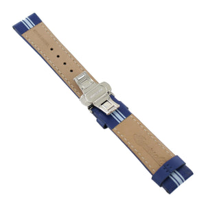 Ingersoll Ersatzband für Uhren Leder blau / hellblau Faltschl. Si 22 mm