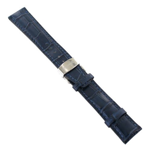 Ingersoll Ersatzband für Uhren Leder blau Kroko Faltschl. 23 mm
