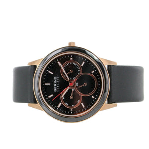 Bering Herren Uhr Armbanduhr Slim Ceramic - 33840-446 Leder