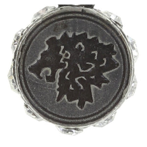 Konplott Anhänger Charm Zodiac Leo/Löwe XS brass/silver Kristalle