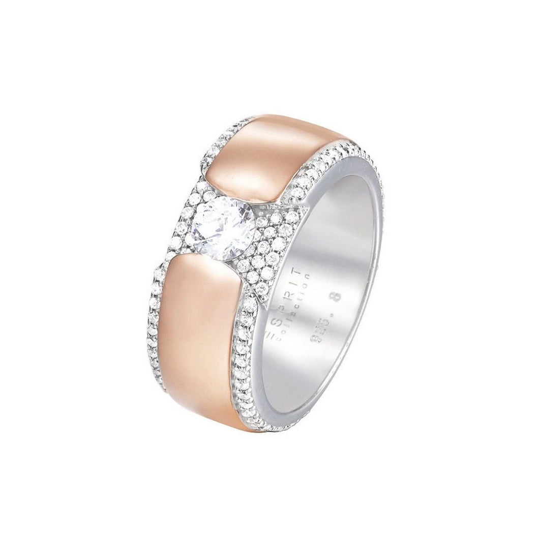 Esprit Collection Damen Ring Silber Rosé Zirkonia Safira Gr.18 ELRG92456B180