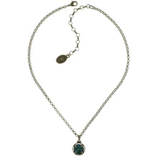 Laden Sie das Bild in den Galerie-Viewer, Konplott Halskette Collier Medieval Pop blue/green S antique brass