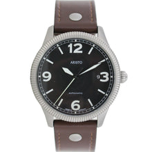 Laden Sie das Bild in den Galerie-Viewer, Aristo Herren Uhr Armbanduhr Automatic Edelstahl 3H136 Leder