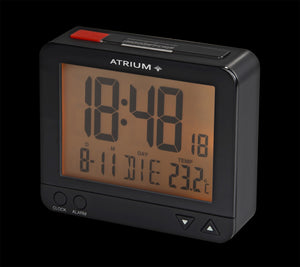 ATRIUM Wecker Digital Funkwecker A760-7 mit Beleuchtung Snooze Datum Temperatur