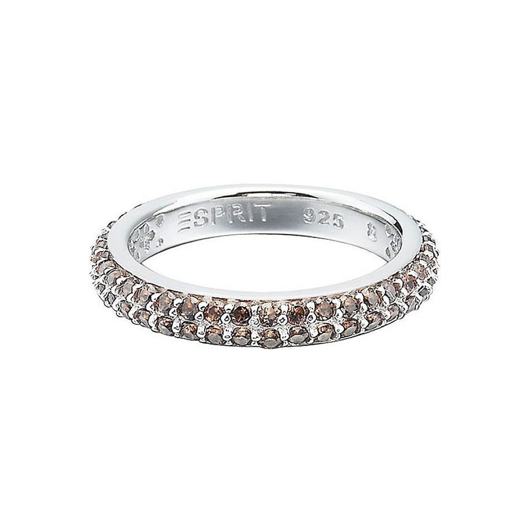 Esprit Damen Ring Silber Zirkonia Elegance smoky ESRG91667D1