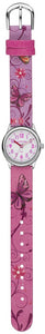 JACQUES FAREL Kinder-Armbanduhr Analog Quarz Mädchen Kunstleder HCC 432 rosa