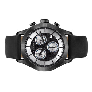 Esprit Herren Uhr Armbanduhr Matthew black Leder ES108411002