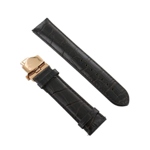 Ingersoll Ersatzband für Uhren Leder braun Kroko Faltschl. Rosé 22 mm