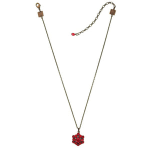 Konplott Halskette hängend Collier Bended Lights korallenfarbig / rot