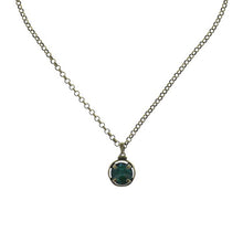 Laden Sie das Bild in den Galerie-Viewer, Konplott Halskette Collier Medieval Pop blue/green S antique brass