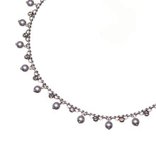 Laden Sie das Bild in den Galerie-Viewer, Konplott Halskette Collier Pearl Shadow grau Schwarzer Diamant