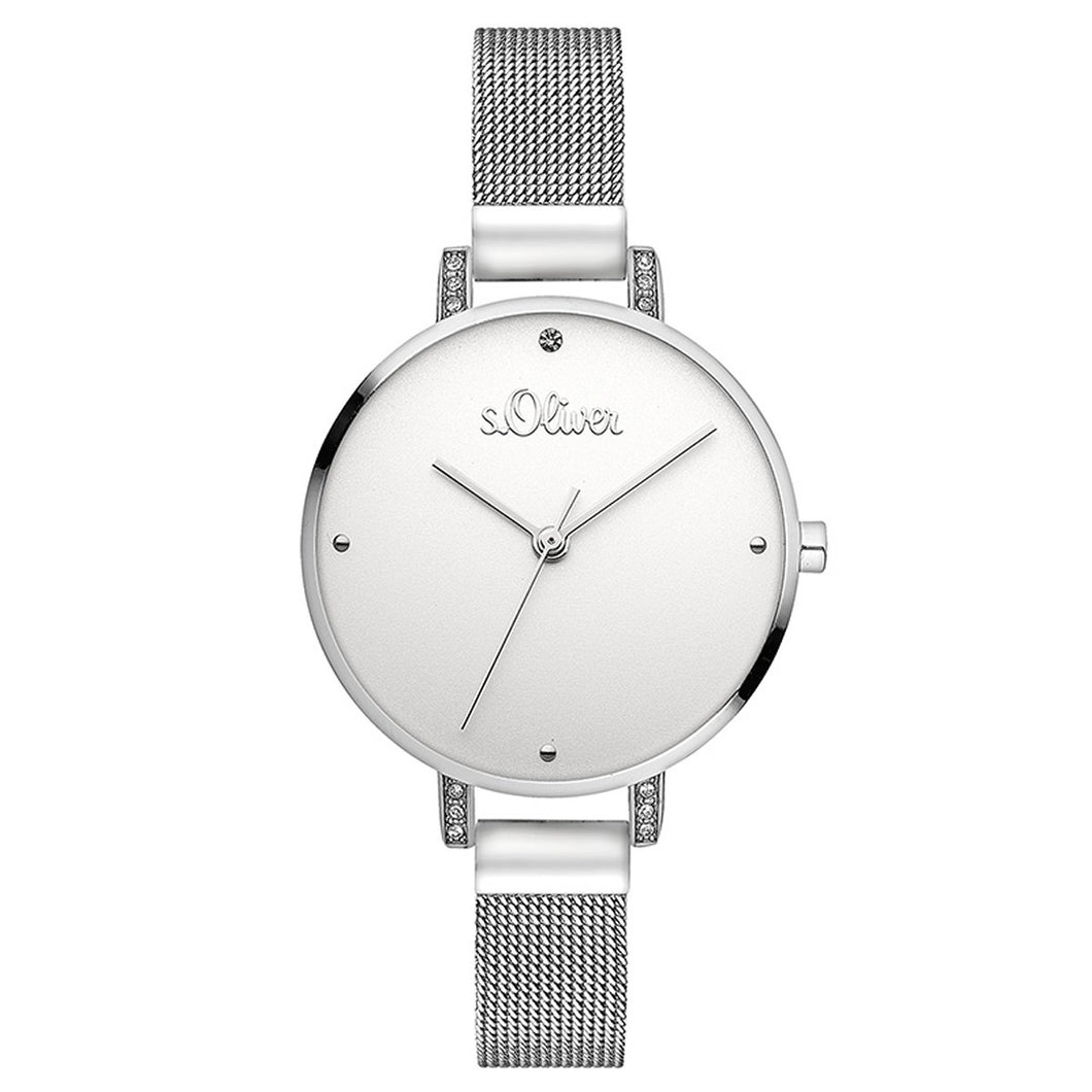 s.Oliver Damen Uhr Armbanduhr Edelstahl SO-3551-MQ