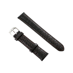 Ingersoll Ersatzband für Uhren Leder braun Kroko Dornschließe SI 18 mm