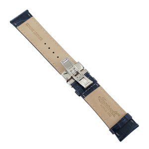 Ingersoll Ersatzband für Uhren Leder blau Kroko Faltschl. 24 mm